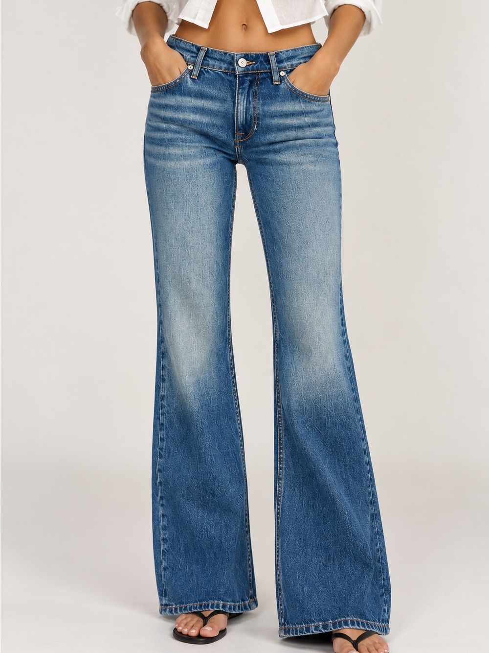 Free People We The Free West Coast Relaxed Flare Jeans Humble Size 31